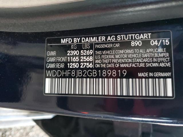 VIN WDDHF8JB2GB189819 2016 Mercedes-Benz E-Class, 3... no.12