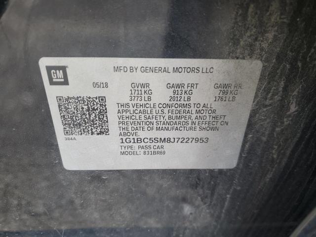 2018 CHEVROLET CRUZE LS - 1G1BC5SM8J7227953