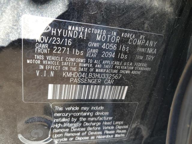 2017 HYUNDAI ELANTRA SP - KMHD04LB3HU332567