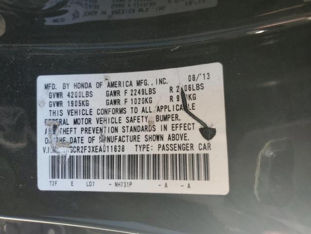 VIN 1HGCR2F3XEA011638 2014 Honda Accord, LX no.12