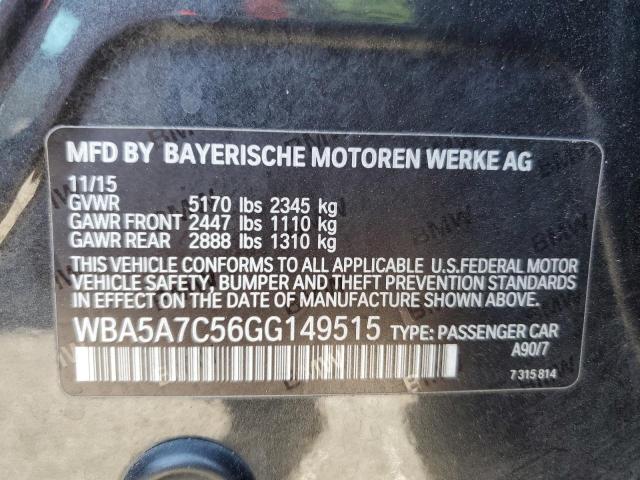 VIN WBA5A7C56GG149515 2016 BMW 5 Series, 528 XI no.12