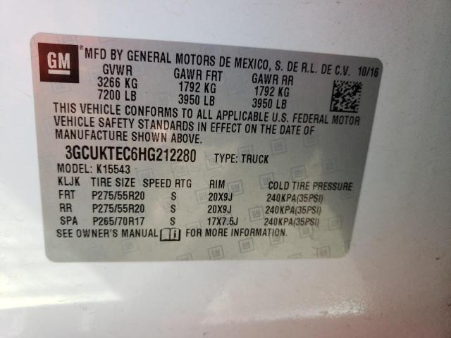 VIN 3GCUKTEC6HG212280 2017 Chevrolet Silverado, K15... no.12