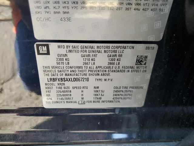 2020 BUICK ENVISION P - LRBFXBSAXLD067210