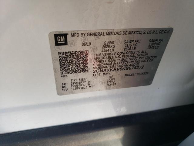 2019 CHEVROLET EQUINOX LT - 3GNAXKEV8KS678272