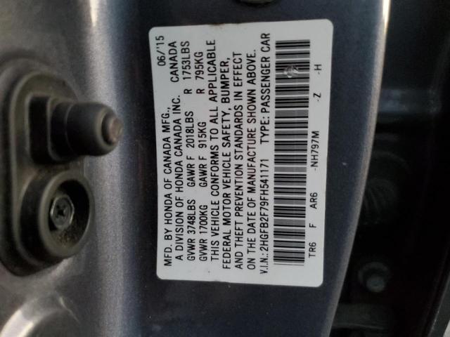 2015 HONDA CIVIC SE 2HGFB2F79FH541171