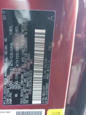 2017 TOYOTA SIENNA SE 5TDXZ3DC9HS833637