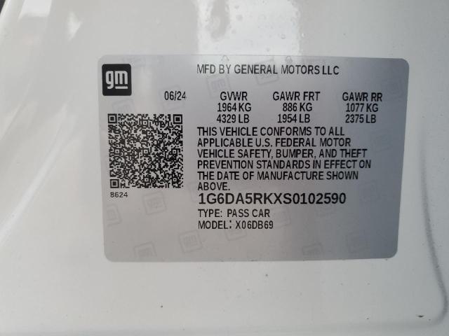 VIN 1G6DA5RKXS0102590 2025 CADILLAC CT4 no.12