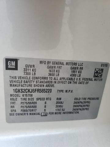 2015 GMC YUKON DENA 1GKS2CKJ6FR585220