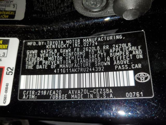 VIN 4T1G11AK7RU244392 2024 Toyota Camry, Se Night S... no.12