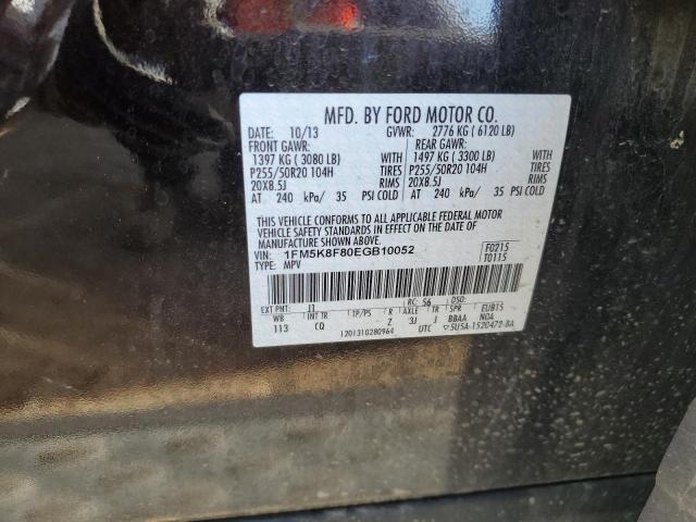 VIN 1FM5K8F80EGB10052 2014 Ford Explorer, Limited no.13