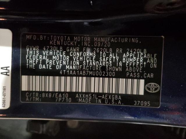 2021 TOYOTA AVALON XLE - 4T1AA1AB7MU002300