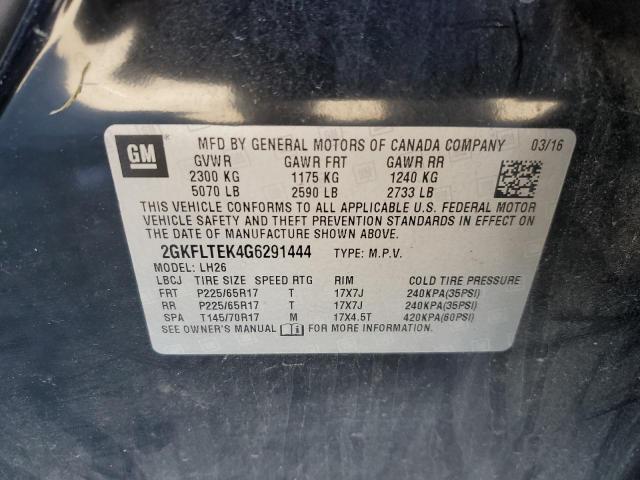 VIN 2GKFLTEK4G6291444 2016 GMC Terrain, Sle no.13