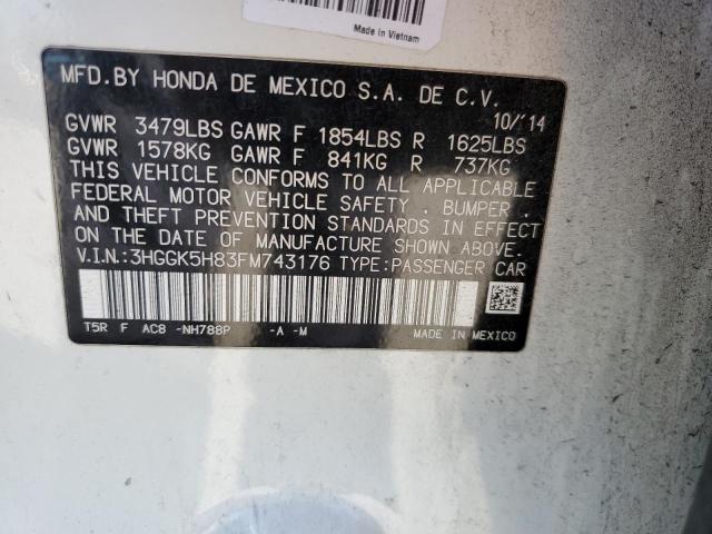 2015 HONDA FIT EX - 3HGGK5H83FM743176