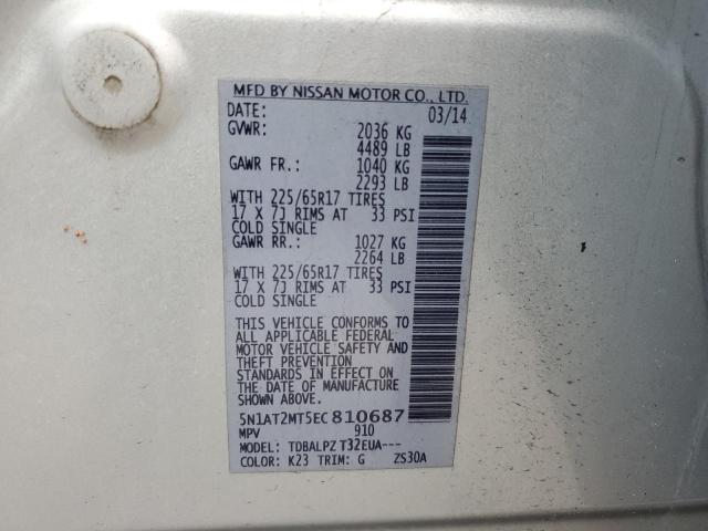 VIN 5N1AT2MT5EC810687 2014 Nissan Rogue, S no.13