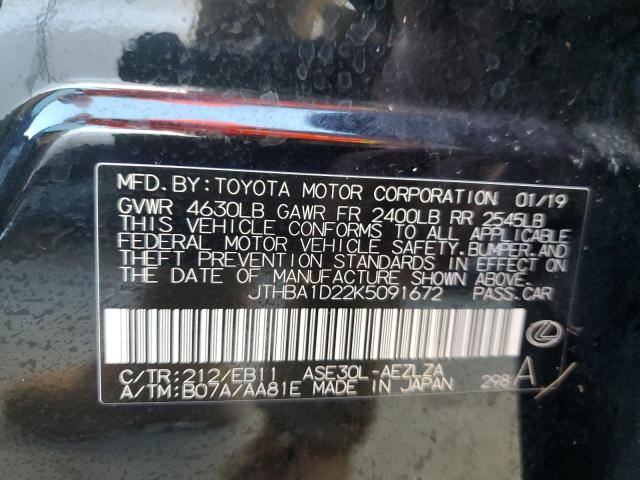 VIN JTHBA1D22K5091672 2019 Lexus IS, 300 no.13