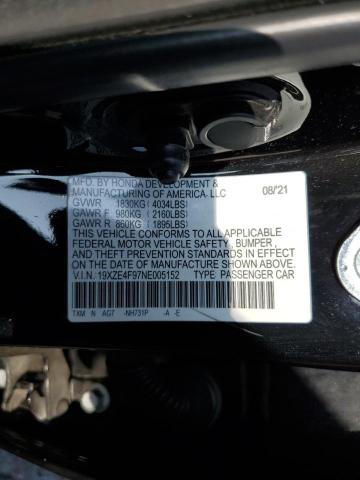 2022 HONDA INSIGHT TO 19XZE4F97NE005152