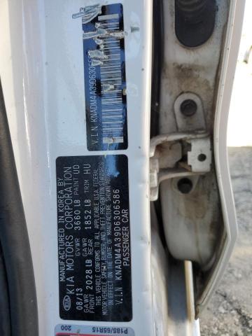 VIN KNADM4A39D6306586 2013 KIA Rio, LX no.12