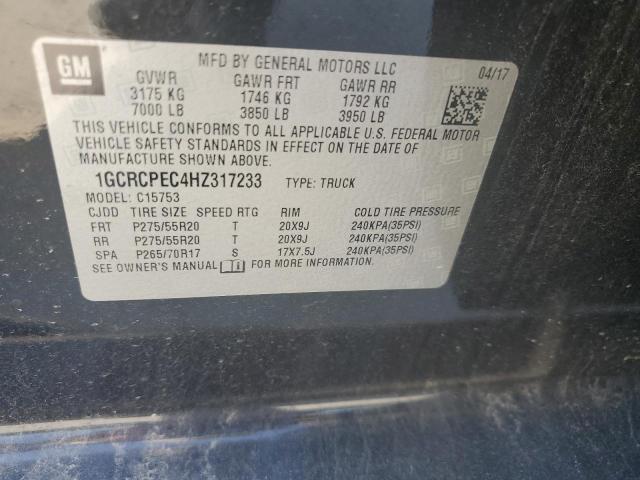 2017 CHEVROLET SILVERADO - 1GCRCPEC4HZ317233