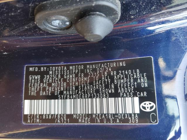 2024 TOYOTA COROLLA LE - 5YFB4MDE6RP133083