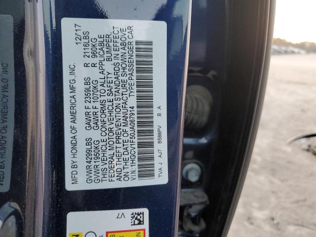 2018 HONDA ACCORD EXL - 1HGCV1F50JA067914