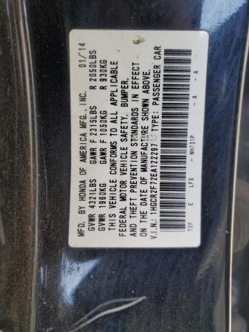 VIN 1HGCR2F72EA122297 2014 Honda Accord, EX no.12