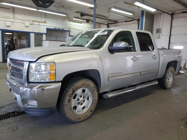 CHEVROLET SILVERADO 2013 silver crew pic flexible fuel 3GCPKSE71DG368814 photo #1