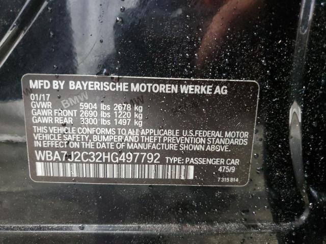 VIN WBA7J2C32HG497792 2017 BMW 7 SERIES no.12