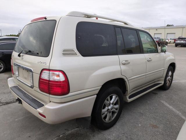 LEXUS LX 470 2004 tan 4dr spor gas JTJHT00W243543558 photo #4