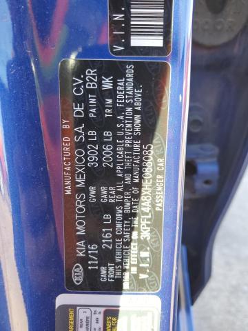 2017 KIA FORTE EX - 3KPFL4A8XHE088085