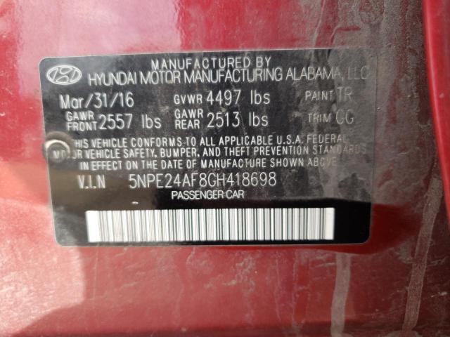 2016 HYUNDAI SONATA SE - 5NPE24AF8GH418698