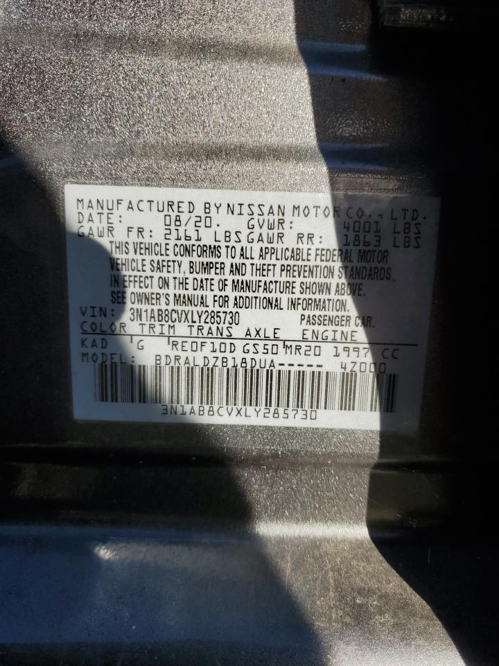 Lot #2928446806 2020 NISSAN SENTRA SV