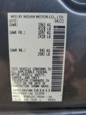 2021 NISSAN ALTIMA S - 1N4BL4BV5MN383433