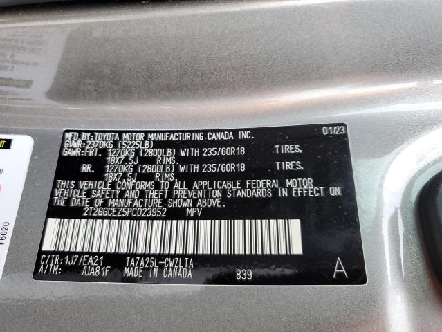 2023 LEXUS NX 350 2T2GGCEZ5PC023952