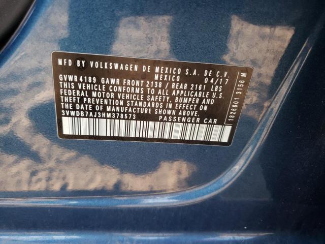 2017 VOLKSWAGEN JETTA SE - 3VWDB7AJ3HM378573