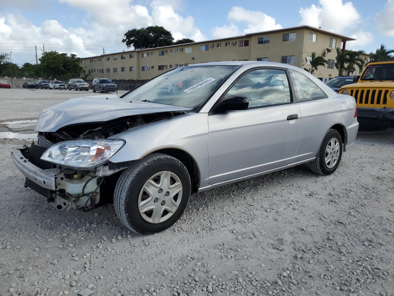 HONDA CIVIC DX V 2005 silver  gas 1HGEM22135L069798 photo #1