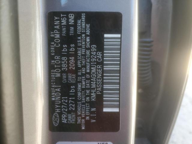2021 HYUNDAI ELANTRA SE - KMHLM4AG0MU192499