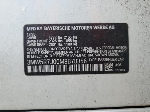 VIN 3MW5R7J00M8B78356 2021 BMW 3 SERIES no.12