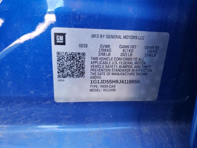 2018 CHEVROLET SONIC LT - 1G1JD5SH9J4116955