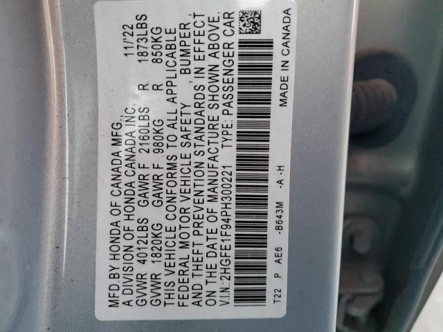 2023 HONDA CIVIC TOUR - 2HGFE1F94PH300221