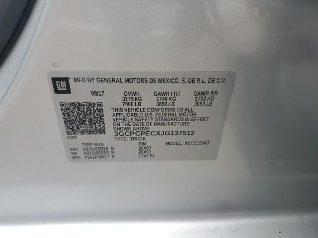 2018 CHEVROLET SILVERADO - 3GCPCPECXJG137512