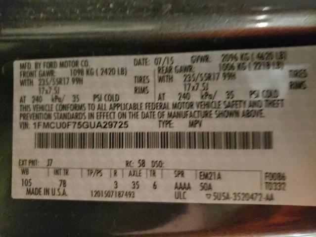 2016 FORD ESCAPE S - 1FMCU0F75GUA29725