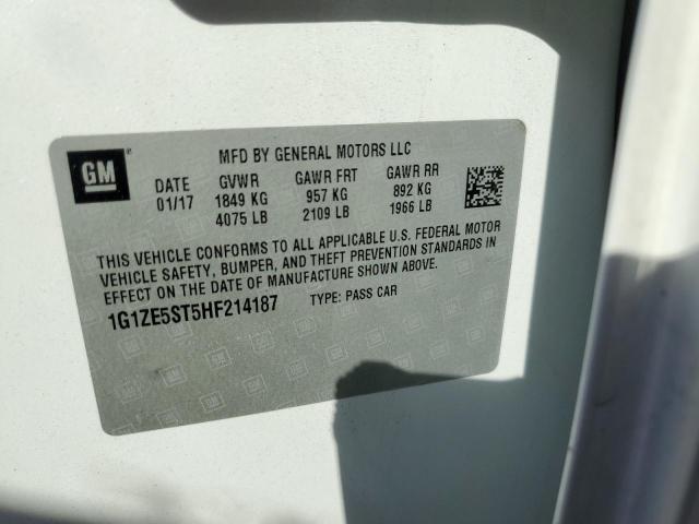 2017 CHEVROLET MALIBU LT - 1G1ZE5ST5HF214187