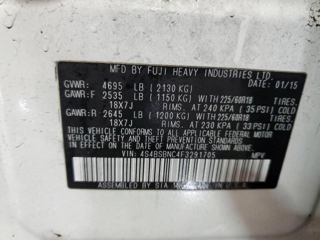 2015 SUBARU OUTBACK 2. - 4S4BSBNC4F3291705