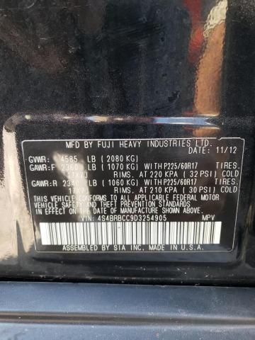 VIN 4S4BRBCC9D3254905 2013 SUBARU OUTBACK no.13