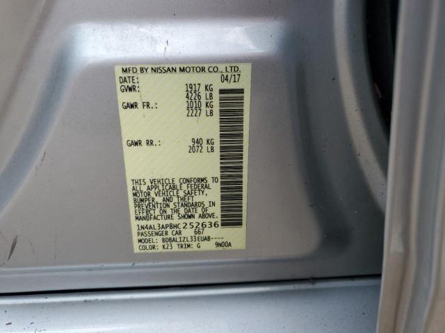 2017 NISSAN ALTIMA 2.5 - 1N4AL3AP8HC252636