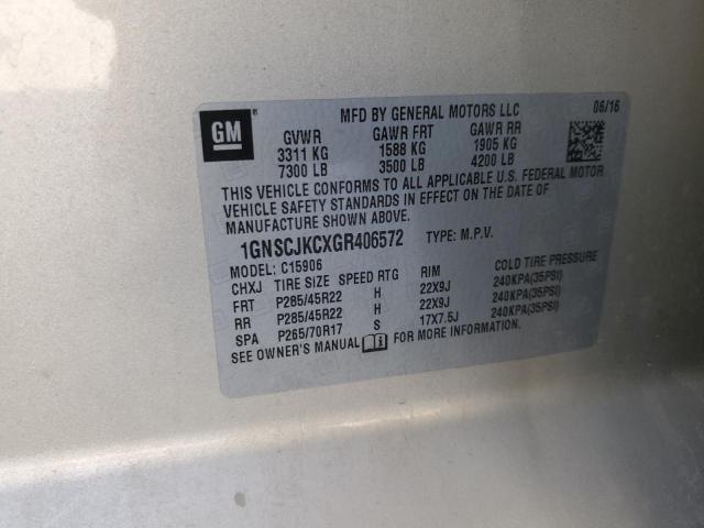 2016 CHEVROLET SUBURBAN C - 1GNSCJKCXGR406572