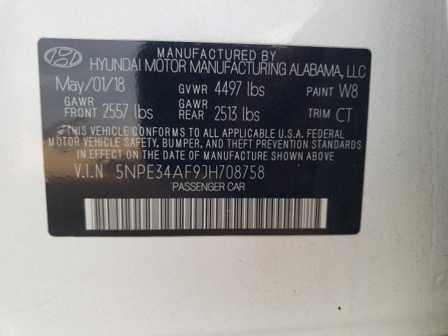 2018 HYUNDAI SONATA SPO 5NPE34AF9JH708758