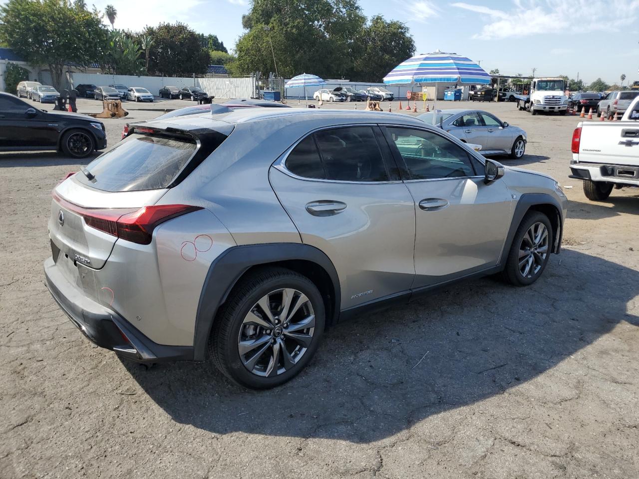 LEXUS UX 250H 2019 silver  hybrid engine JTHU9JBH8K2013942 photo #4