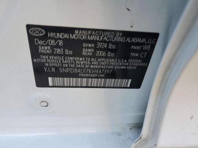 2019 HYUNDAI ELANTRA SE - 5NPD84LF7KH447397