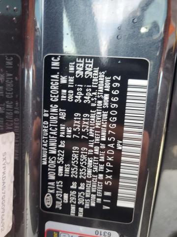 2016 KIA SORENTO SX - 5XYPKDA57GG096692
